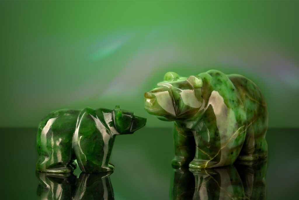 Jade Alaska souvenirs on a table