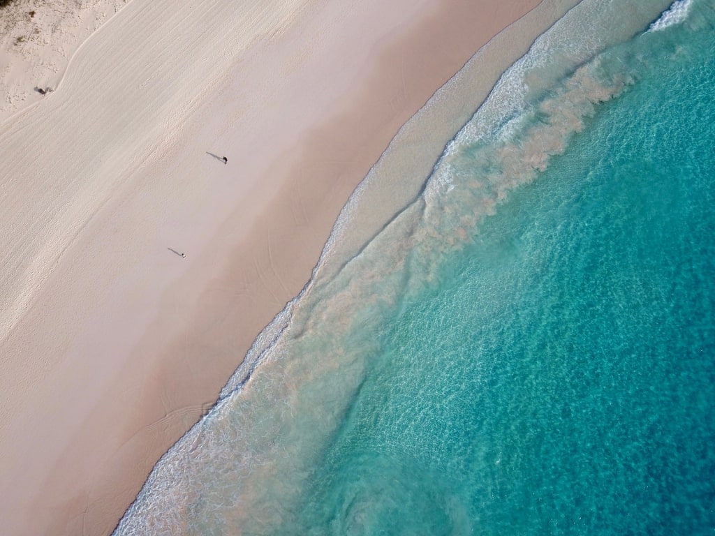 Aerial view of Horseshoe Bay Beach