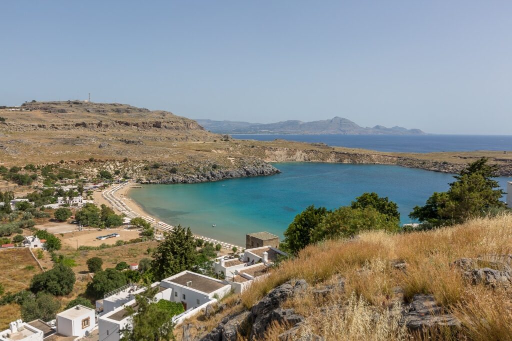 Scenic view of the island of Rhodes