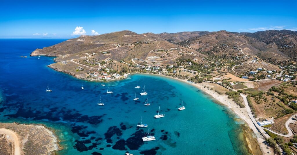 Aerial view of Otzias, Kea