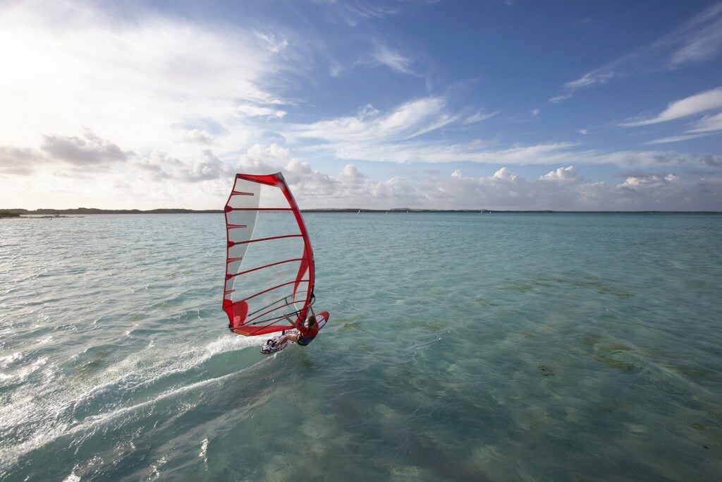 Windsurfing in Lac Bay, Bonaire