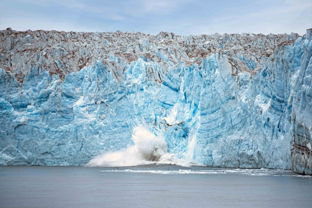 Amazing calving of Hubbard Glacier