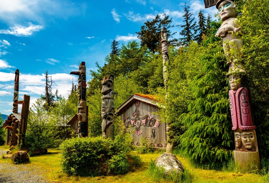 Totem poles in Ketchikan