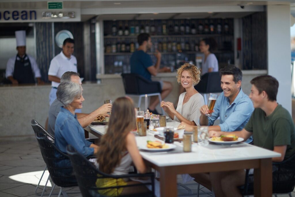 Family eating lunch at Ocean Grill