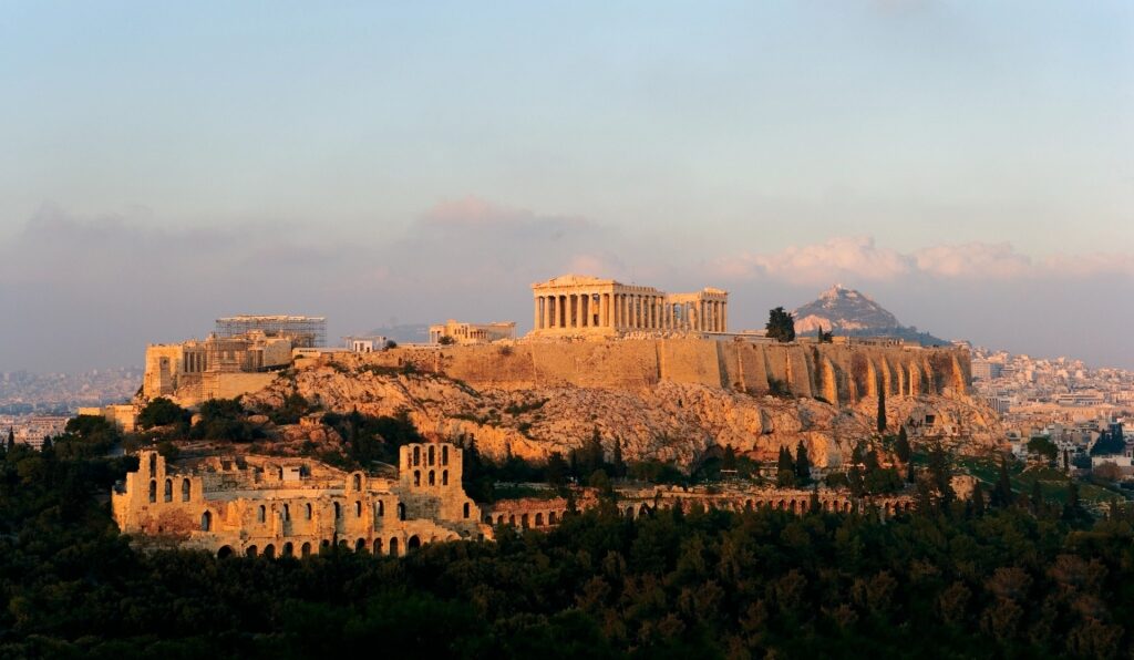 Historic site of Parthenon in Athens, Greece