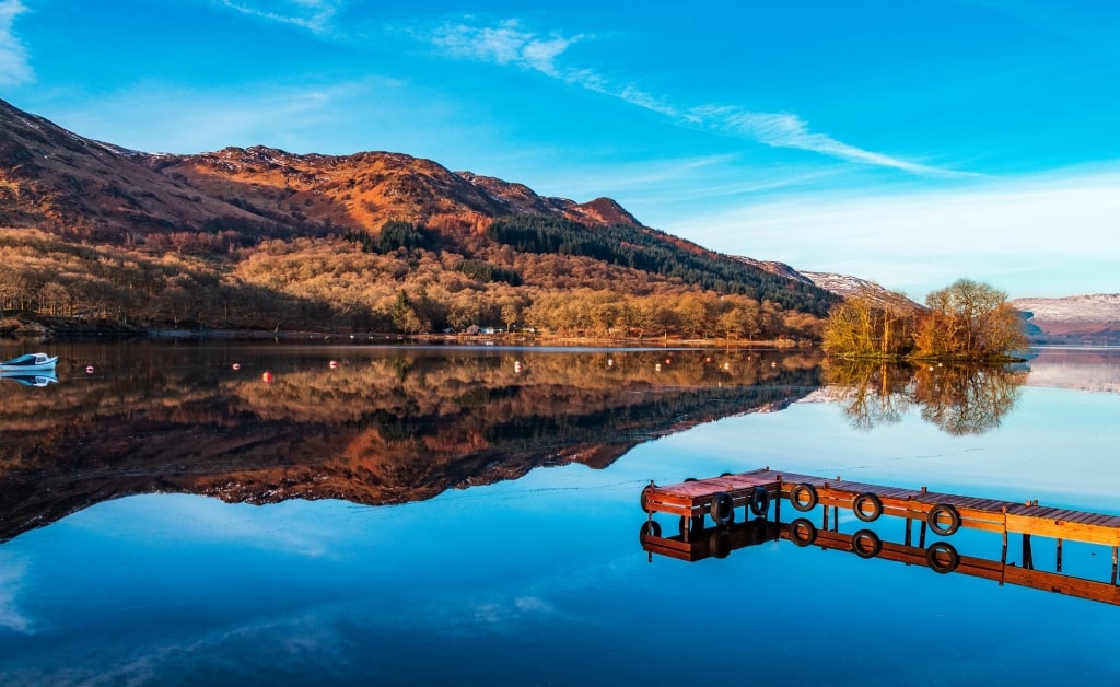 Scenic view of Loch Earn