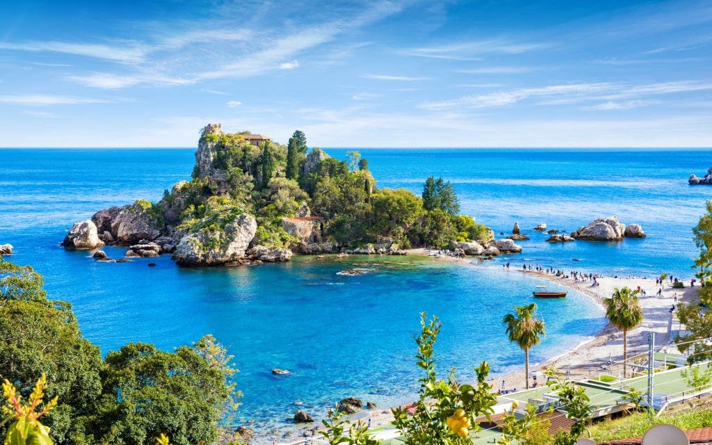 Beautiful view of Isola Bella's lush landscape 