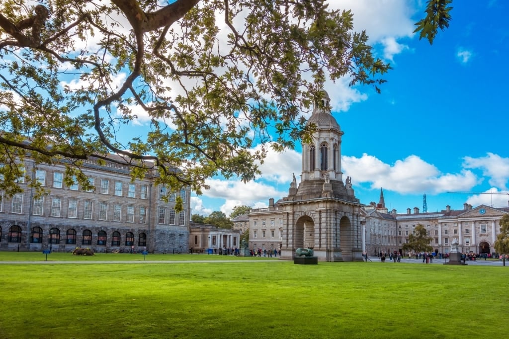 Lush landscape of Trinity College