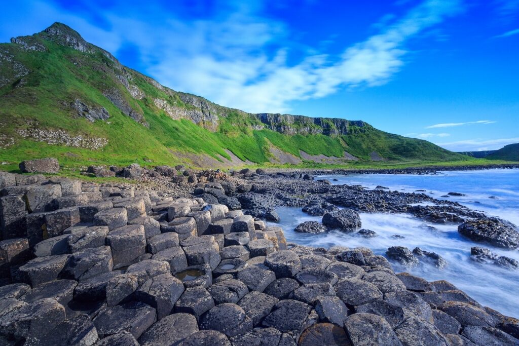 Popular coastline of Giant’s Causeway in Ireland