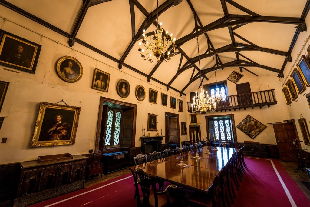 Dining area in Malahide Castle