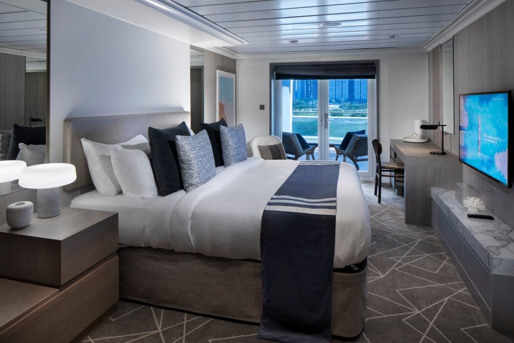Elegant interior of Celebrity Cruises stateroom