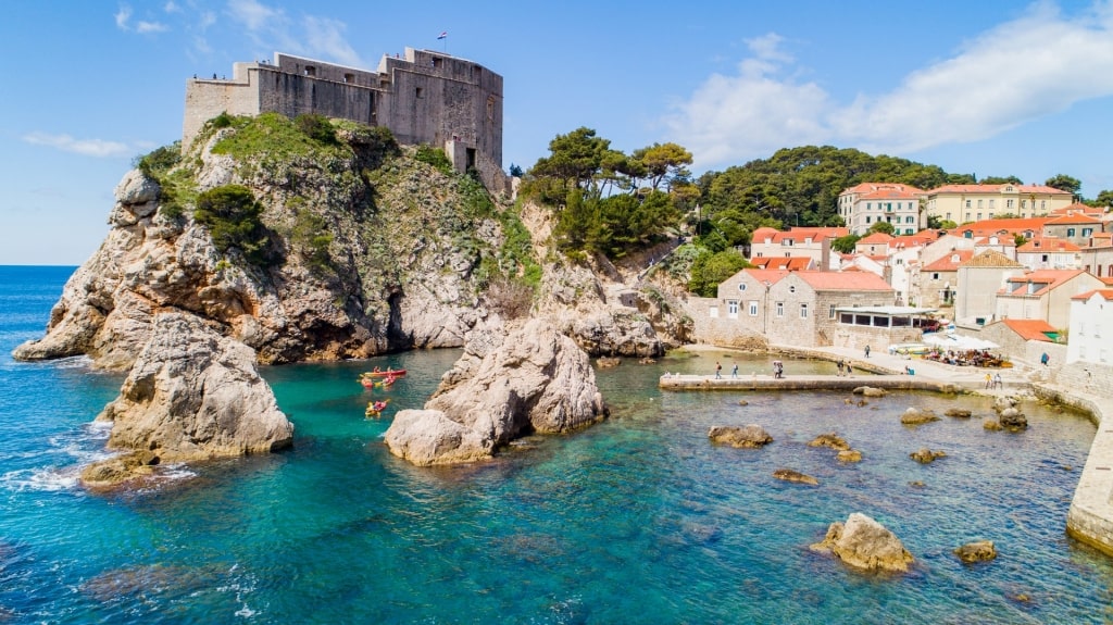 View of Fort Lovrijenac from the water