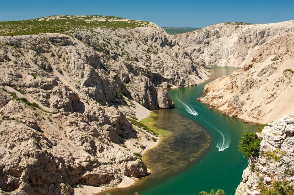 Aerial view of Zrmanja River