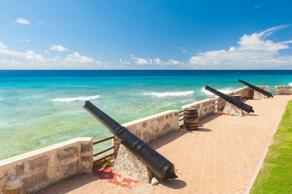 Needham's Point in Barbados with beautiful ocean as backdrop