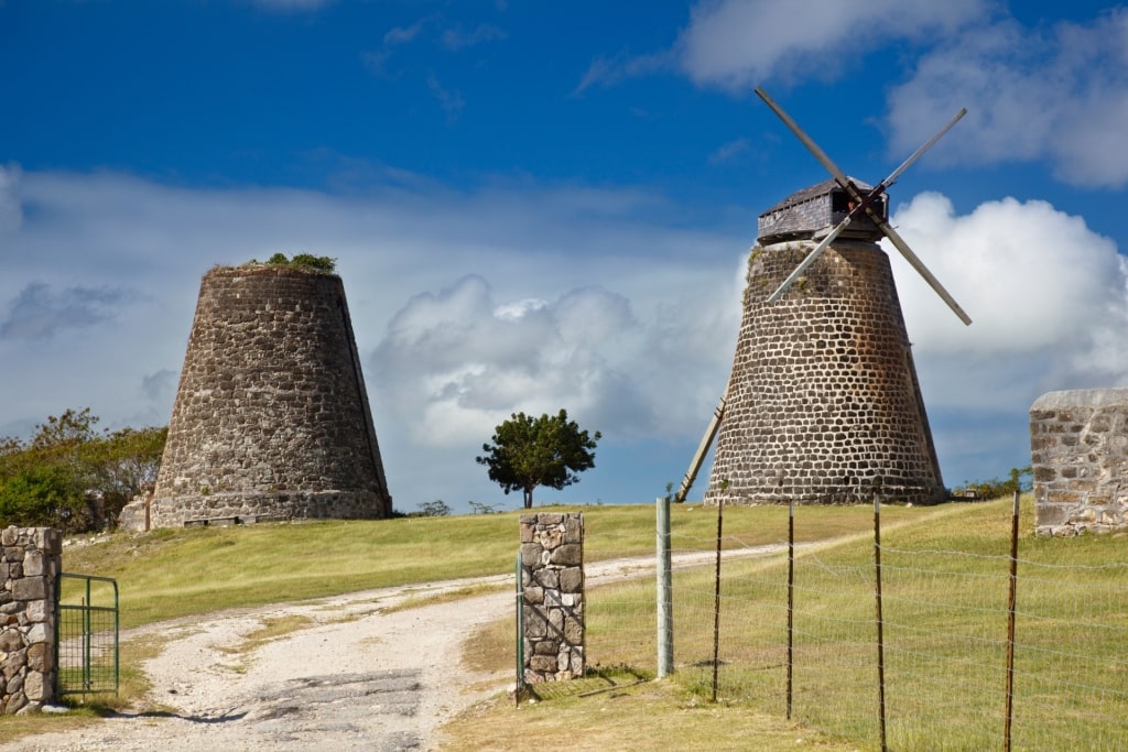 Pathway leading to Betty’s Hope windmills