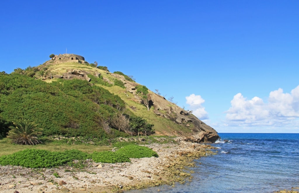 Goat Hill towering over the water