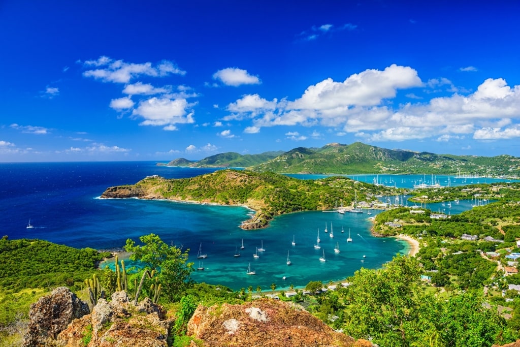 Scenic Antigua view from Shirley Heights Lookout