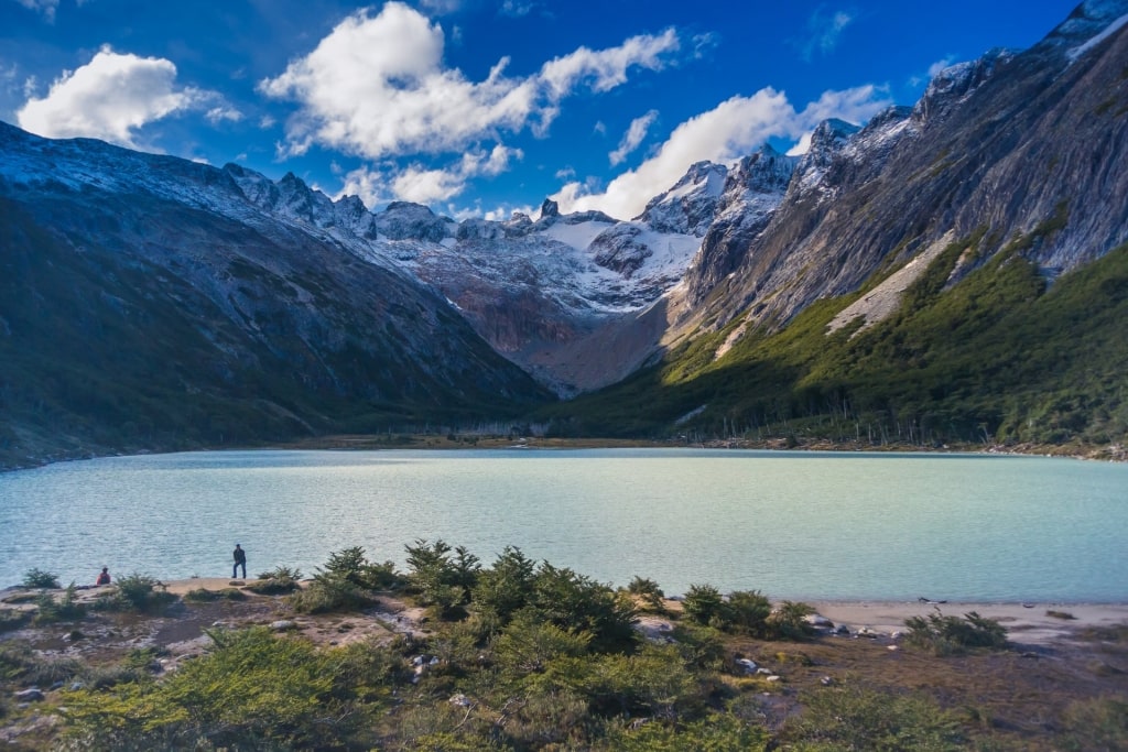 Beautiful lake with mountain view in Ushuaia