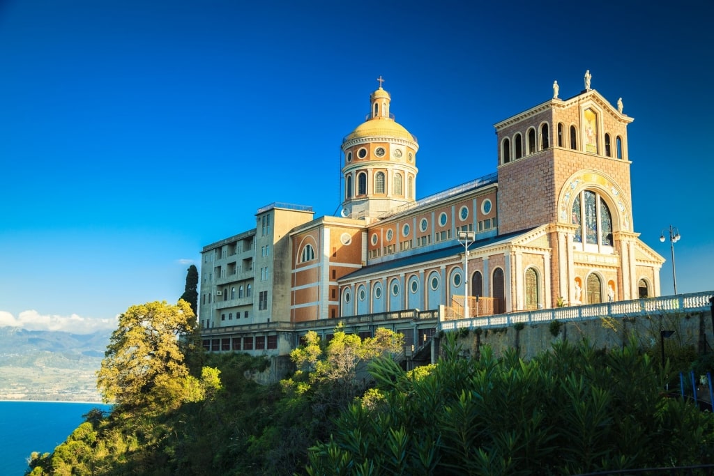 Sanctuary of the Black Madonna on a cliff