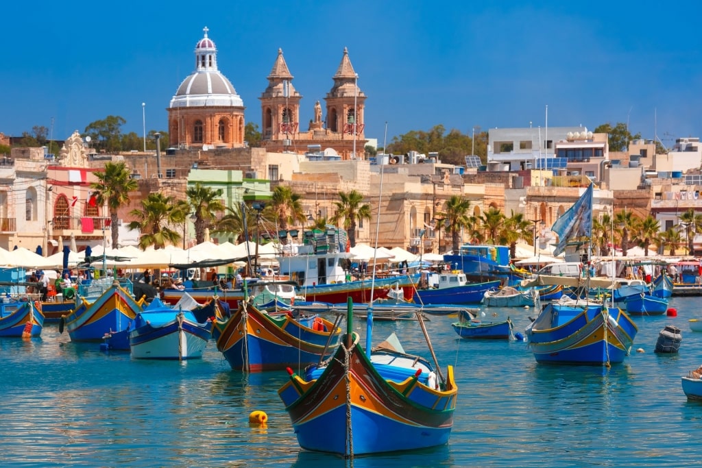 Colorful harbor of Marsaxlokk