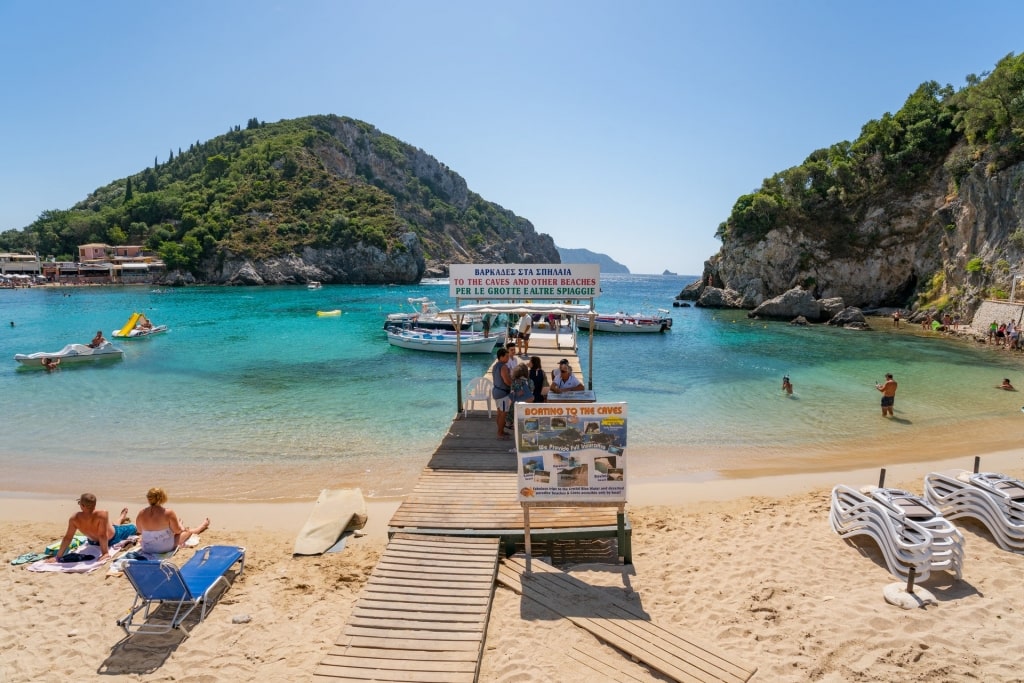 Scenic beach of Paleokastritsa Beach