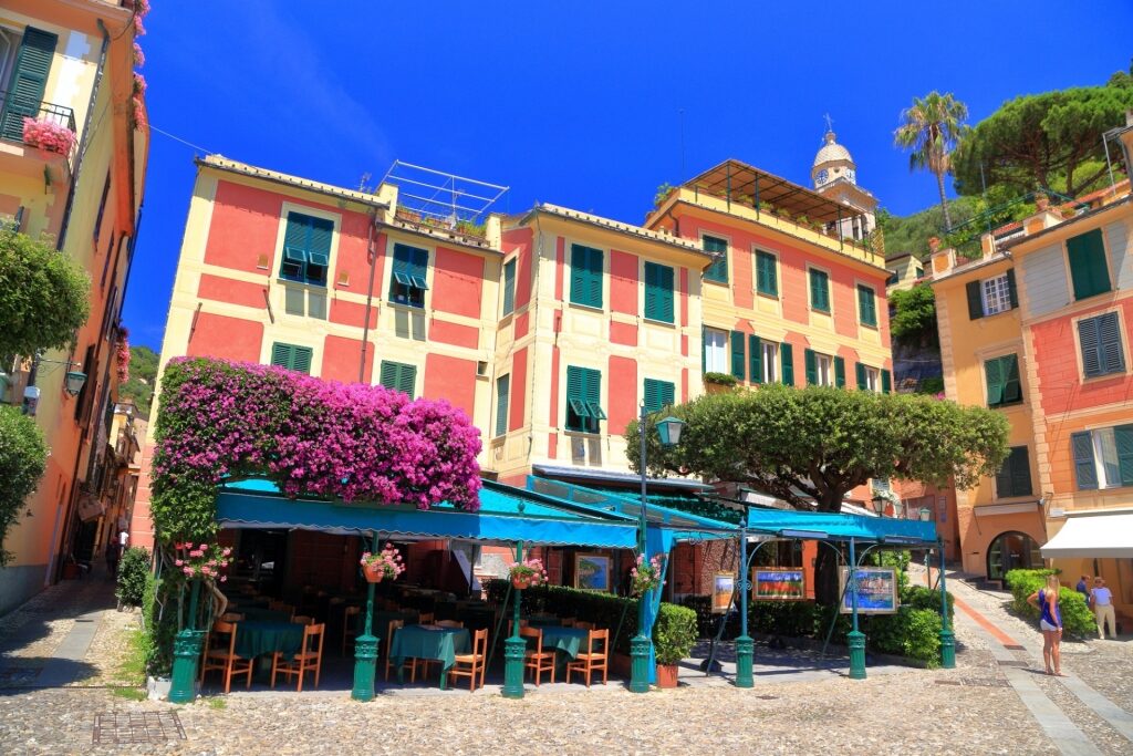 Colorful street of Portofino