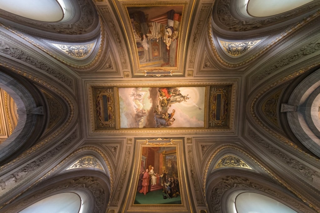 Paintings on the ceiling of Sistine Chapel