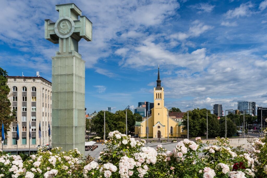 Freedom Square, one of the best things to do in Tallinn