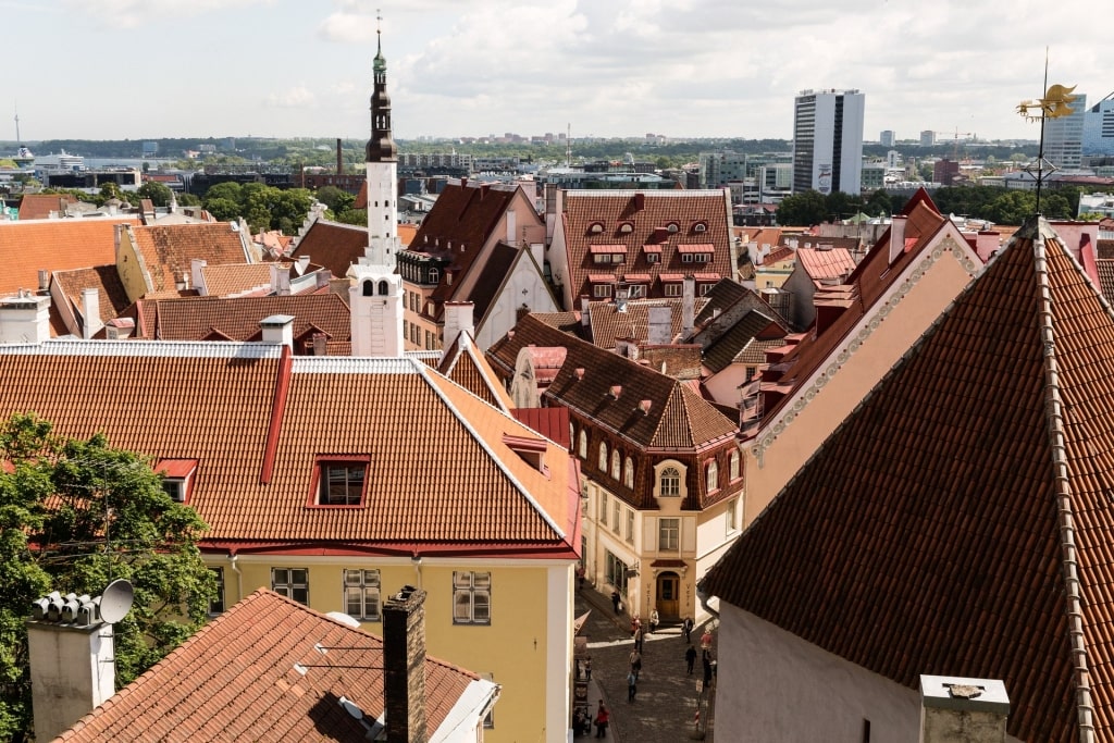 Medieval buildings in Old Town Tallinn