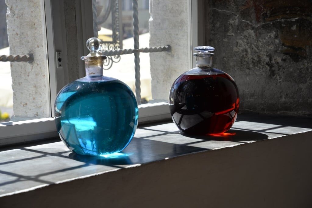 Potions at an old pharmacy called Raeapteek