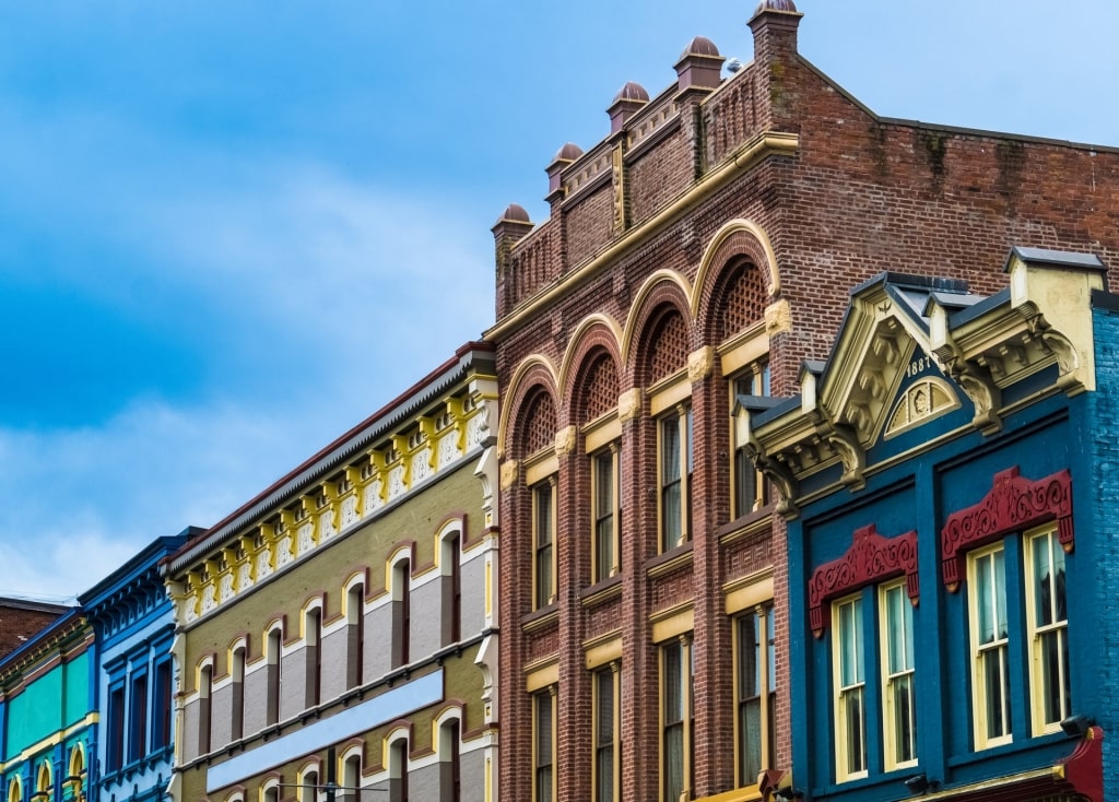 Colorful buildings in Old Town Victoria