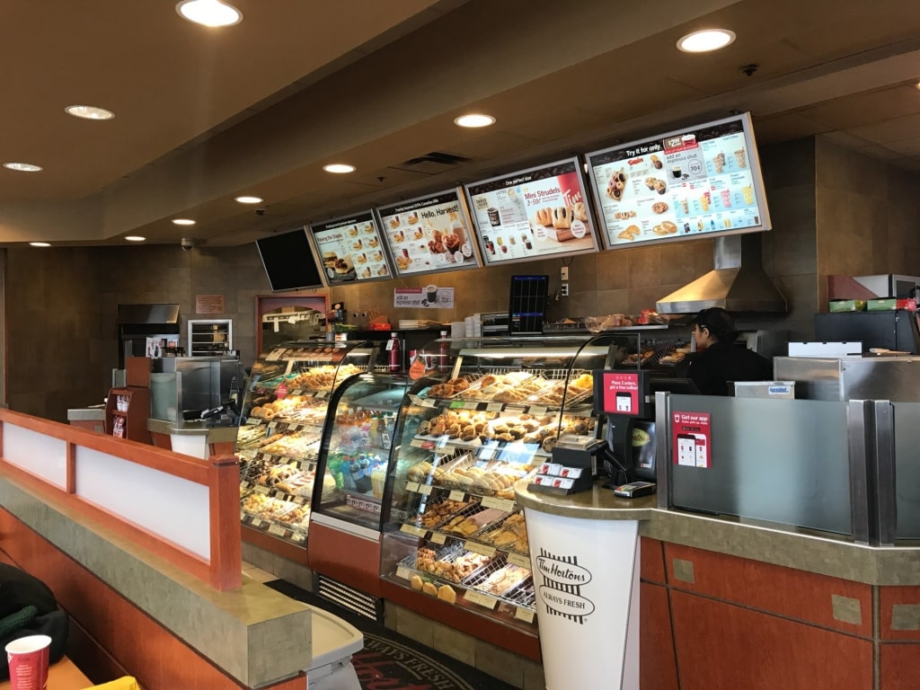 View inside Tim Hortons