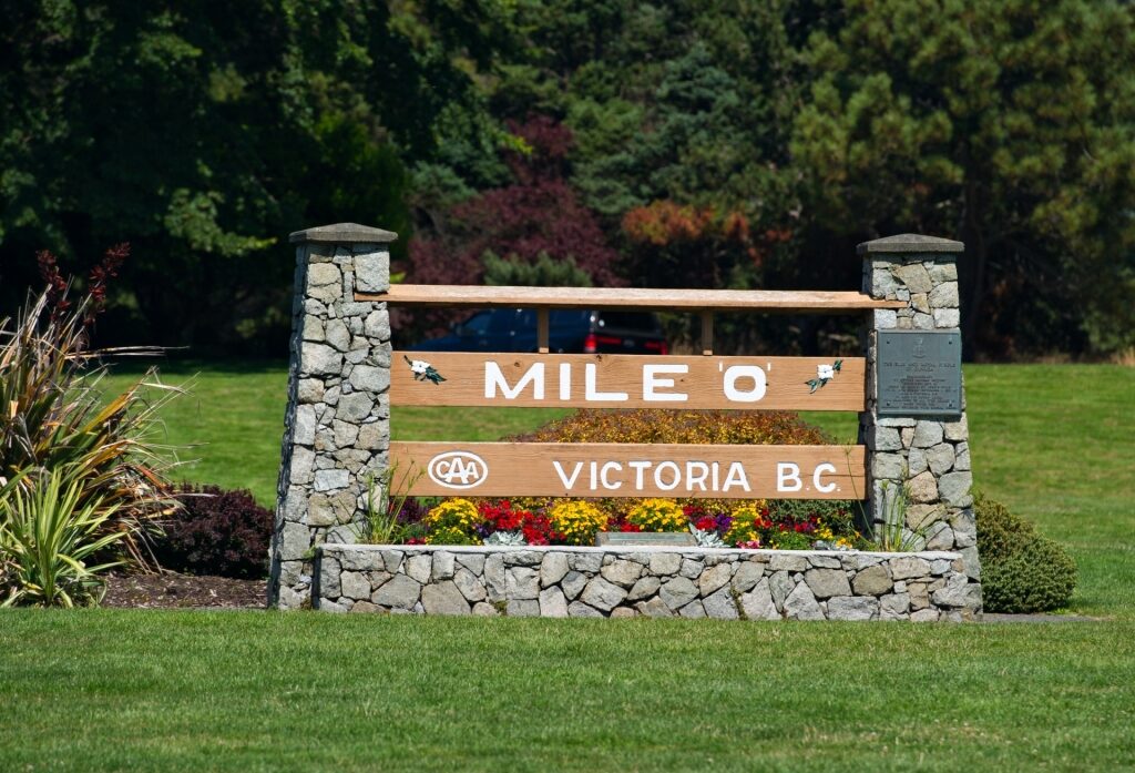 View of the Trans-Canada Highway Mile Zero Monument