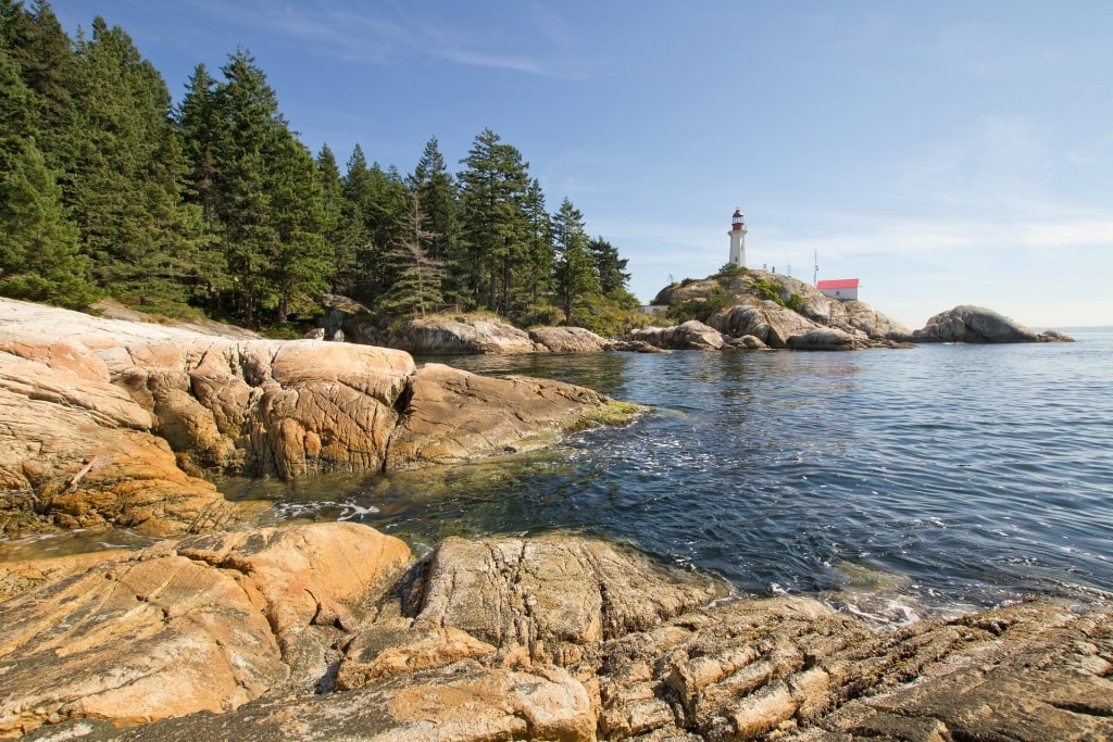 Rocky shore near Point Atkinson Lighthouse