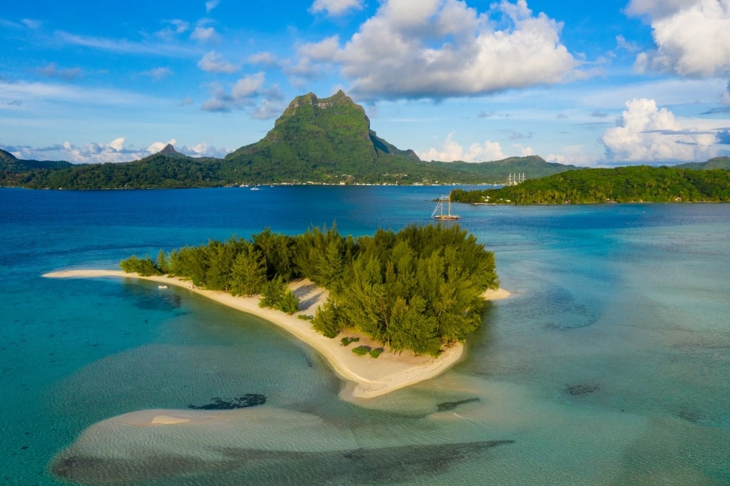 View of Motu Tapu in Bora Bora