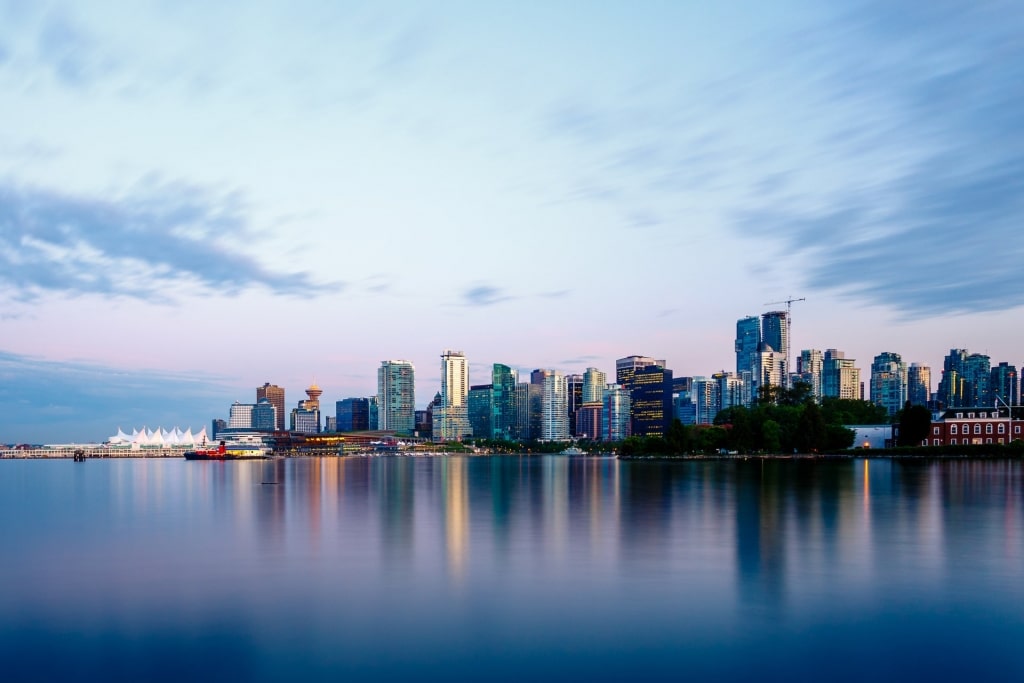 View of Vancouver skyline from the water