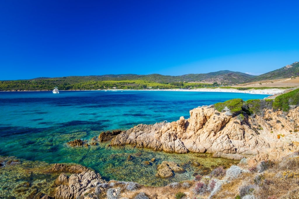 Beautiful rocky shore of Grand Capo di Feno and St-Antoine, Ajaccio