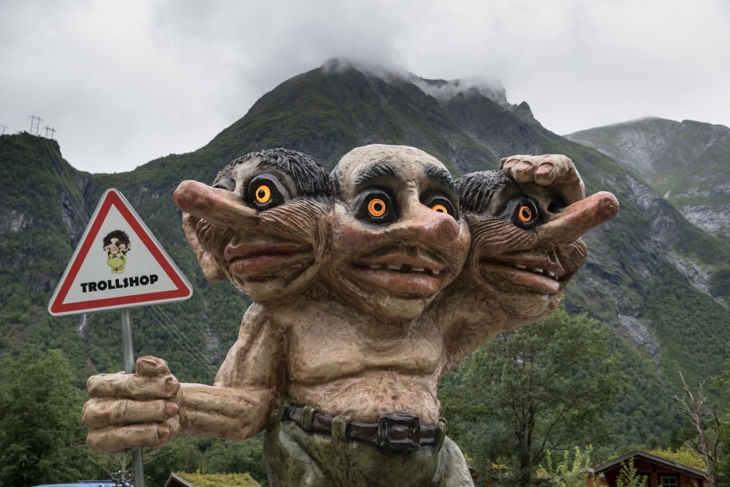 Troll statues in Trollstigen