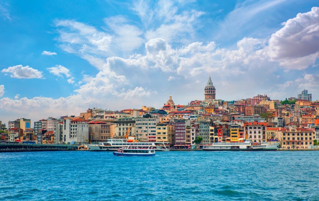Colorful waterfront of the Golden Horn