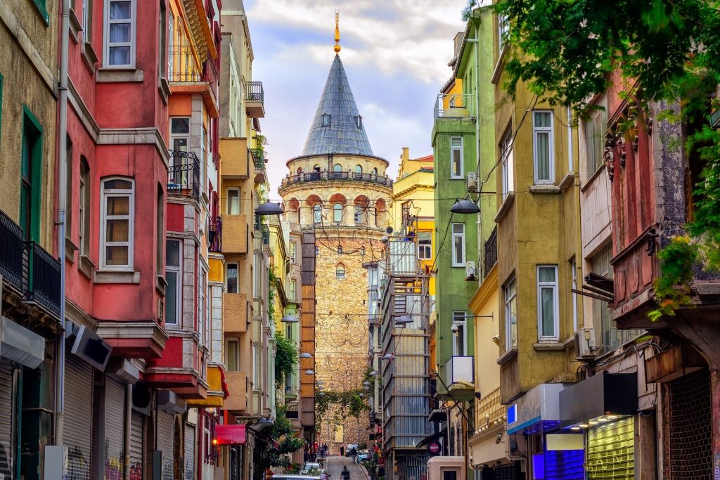 Colorful street of Old Town Istanbul