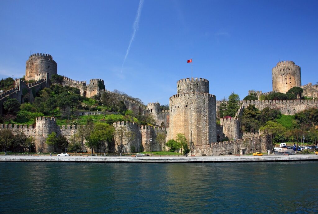 Historic site of Rumeli Castle by the water