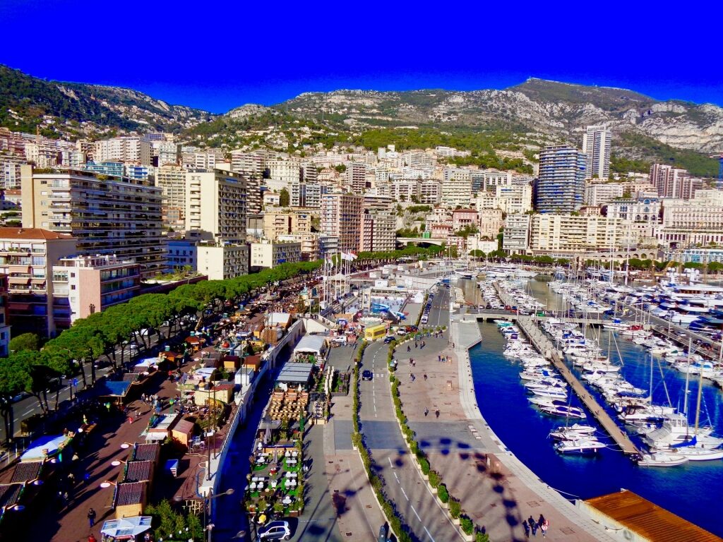 Monaco waterfront with La Condamine Market