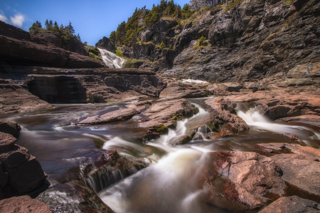 Flat Rock Falls with huge boulders