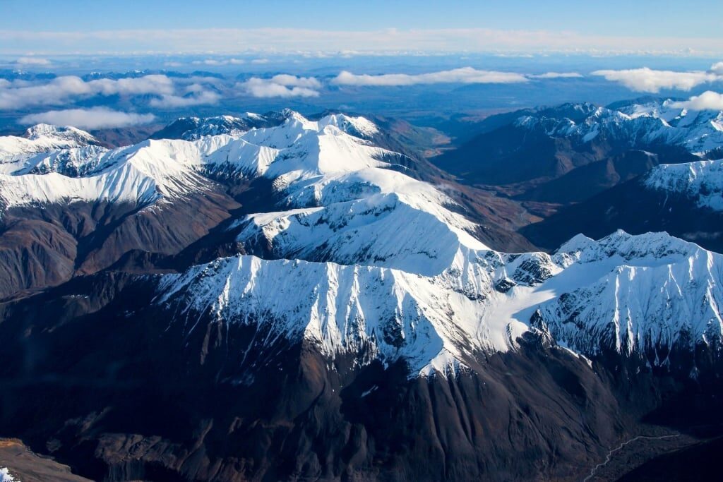 Snow-capped summit of Mount Denali
