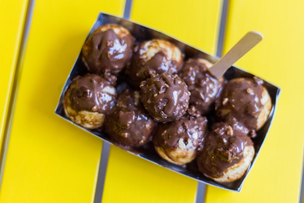 Decadent plate of Aebleskiver pancakes