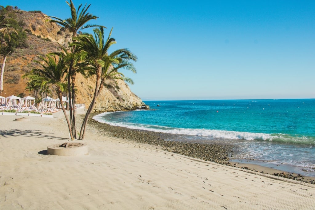 Quiet shoreline of Descanso Beach