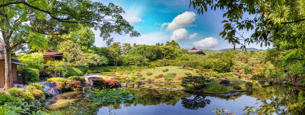 Beautiful landscape of Isuien Gardens