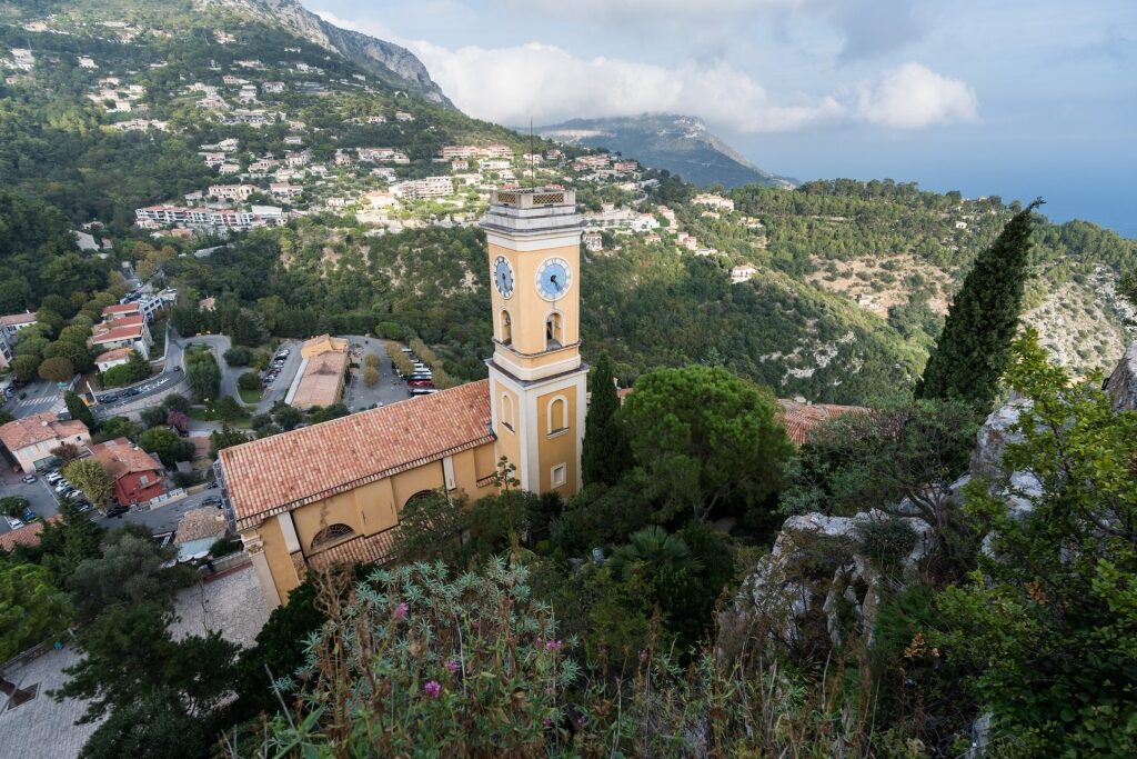 Aerial view of Eze village