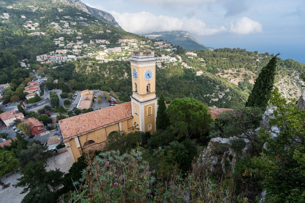 Veduta aerea del villaggio di Eze