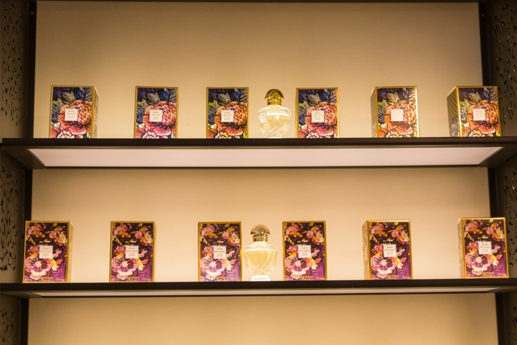 French perfumes inside a store